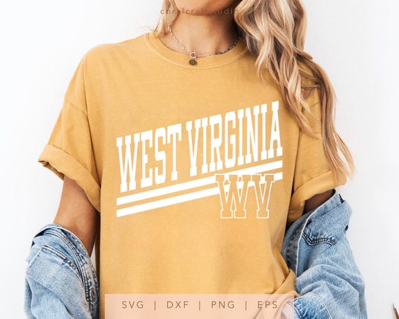 West Virginia WV svg, png, dxf, eps, West Virginia State Design Cricut, Trendy West Virginia WV Cut File, DIY West Virginia Sublimation
