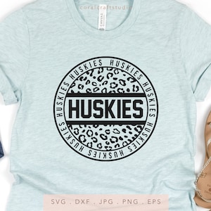 Huskies Leopard Print SVG PNG DXF Jpg Eps, Huskies School Mascot Svg, Huskies Team Spirit Svg, Huskies Sublimation, Huskies Cut File
