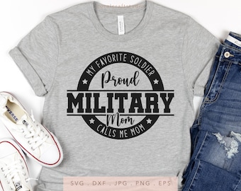 Trotse militaire moeder SVG, familieshirtontwerp (digitale download)