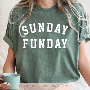 Sonntag Funday SVG DTF PNG Jng Eps, Team Halbzeit Sublimation, lustige Fußball Spiel Tag Shirt Aufbügeln Design, Sonntag Funday Cricut, Silhouette