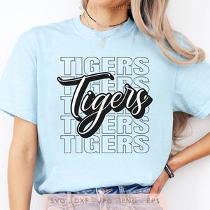 Tigers SVG PNG DXF Jpg Eps, Tigers Mascot School Cricut, Tigers Team Spirit Cut File, Tigers Game Day Shirt