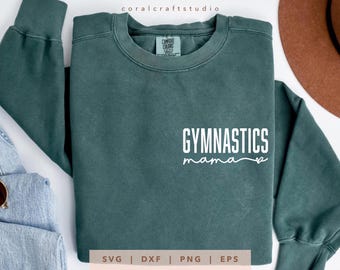 Gymnastics Mama svg, png, dxf, eps, Love Gymnastics Mom Design Cricut, Trendy Sports Mama Cut File, Gymnastics Mama Shirt Sublimation