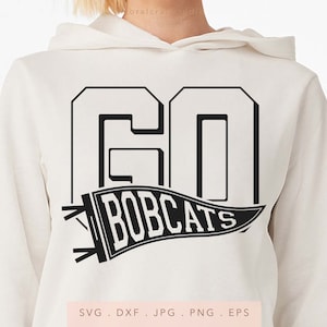 GO Bobcats Pennant SVG DXF Jpg Png Eps, Bobcats Mascot School Sport Svg, Bobcats Team Spirit Svg, Bobcats Sublimation, Bobcats Cut File