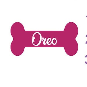 Personalized Bone Name Vinyl Decal - Dog Bowl Sticker Dog Mom Decal  Dog Lover Sticker