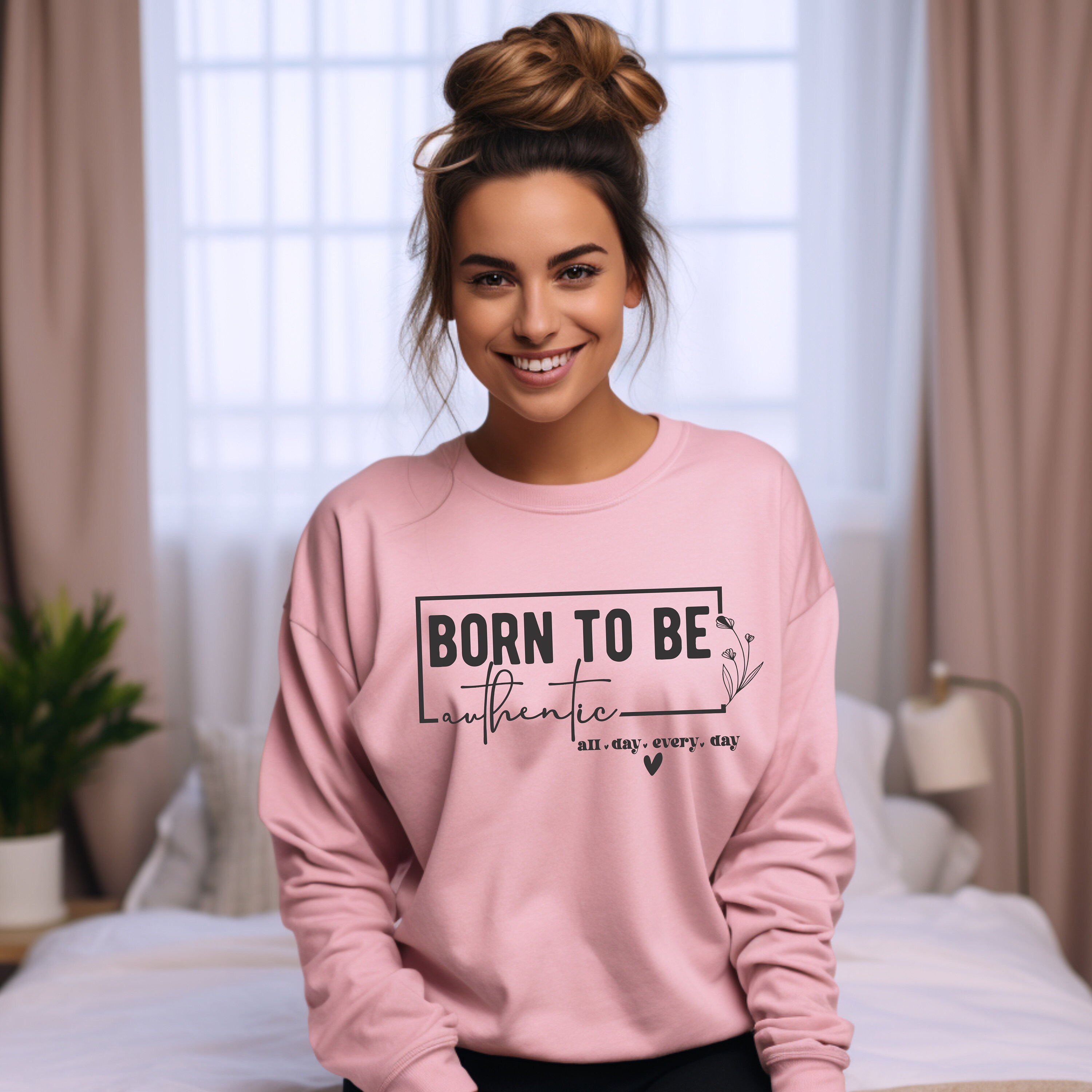 Self-love Club Edition: Best-selling Born to Be Authentic Sweatshirt - Etsy