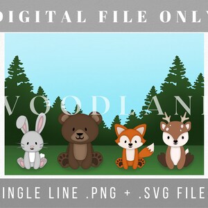 Woodland Animal Template Woodland Theme Forest Animals - Etsy