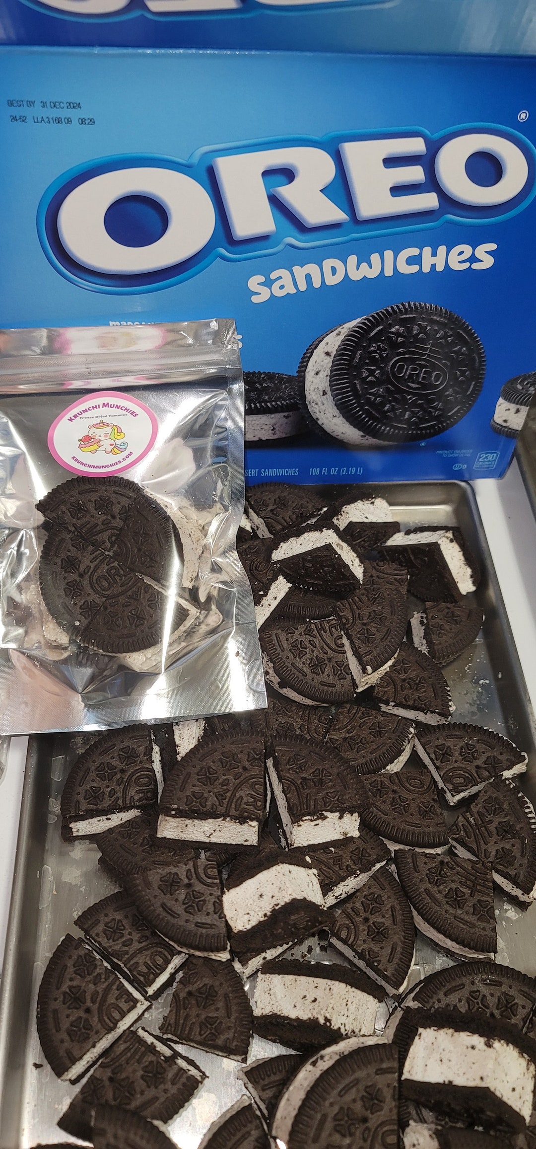 1 Freeze Dried Oreo Ice Cream Sandwich Etsy