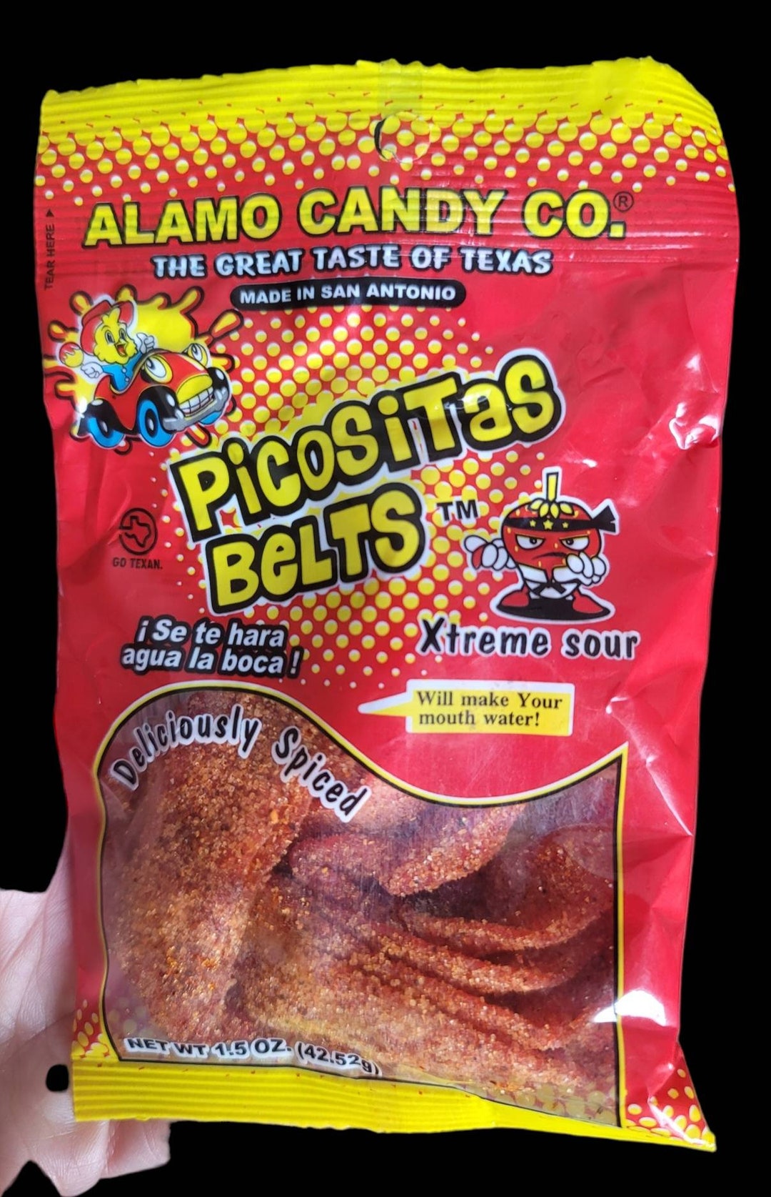 1 Picositas Belts Xtreme Sour With Chili by Alamo Candy Etsy