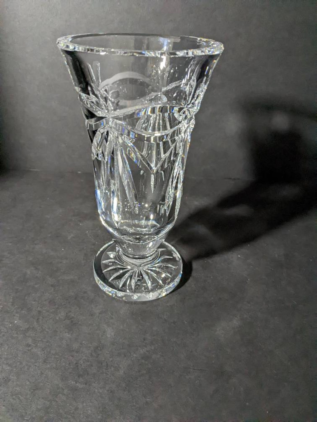Waterford Crystal Bud Vase happy Anniversary Pattern. 7 Tall Etsy