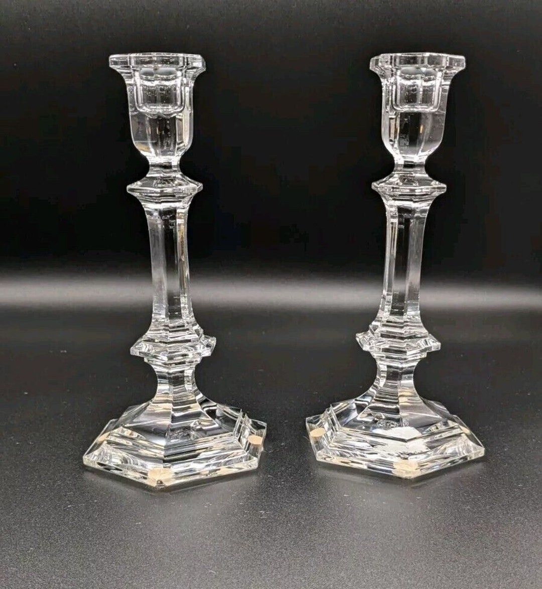Set of 2 Vtg Baccarat France 7 Crystal Candle Holders Versailles. Etsy