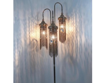 Rustic Chain Floor Lamp