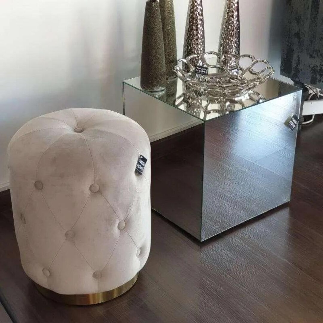 Mirror cube table discount