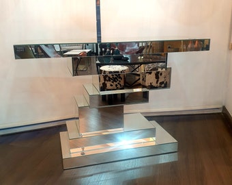 Luxury Mirrored Console Table With Drawer