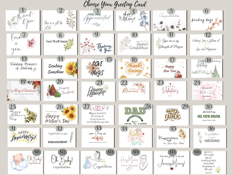 Personalized greeting cards with the sympathy gift box