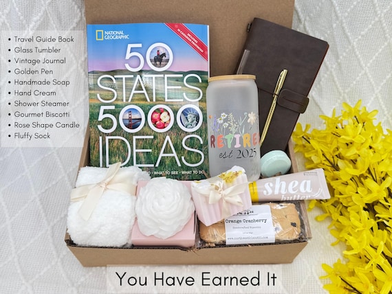 Retirement Gift Box for Women, Men, Coworker, Thank You Gifts for Mentor