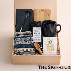 Promotion gift for him with a professional charcoal and earth tone theme