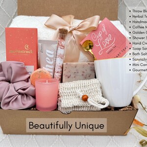 Sending a hug care package gift box for her, thinking of you, birthday gift, self care gift basket, warm and cozy, thank you gift box