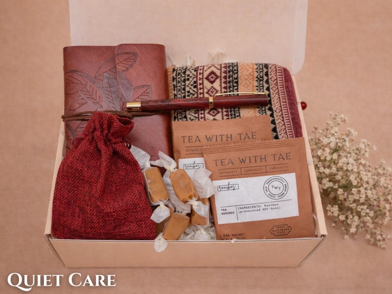 Simple get well gift basket featuring high-quality everyday comfort items for her.