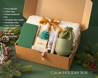 Cozy Winter Care Box, Hygge Holiday Set, Christmas Relaxation Basket