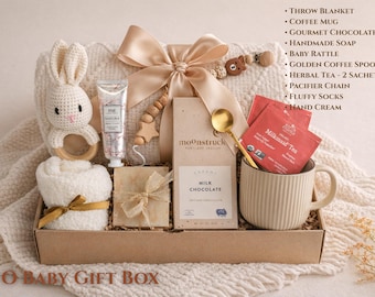 New Mom and Baby Gift Box, Pregnancy Care Package, Postpartum Gift Basket