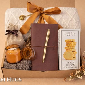 Funeral gift alternative care package with soft textures and calming scents for bereavement support
