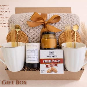 Joy gift box for realtor closing gift, new home gift basket and client thank you gift in kraft box