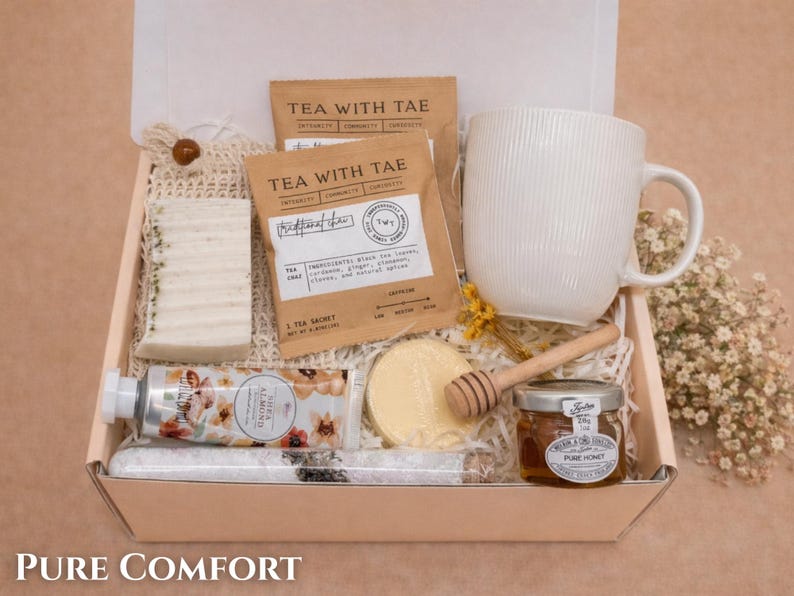 Thoughtful 40th birthday care package for women.