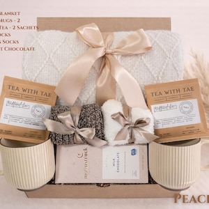 Peaceful gift box for realtor closing gift, new home gift basket and client thank you gift in kraft box