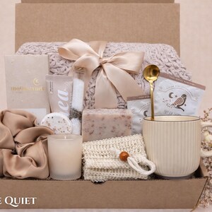 Pamper care package for her, designed for a relaxing home spa experience.