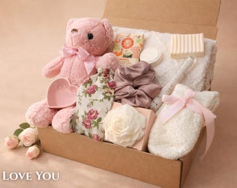Valentines Day Gift Box for Her, Self Care Package for Girlfriend, Wife