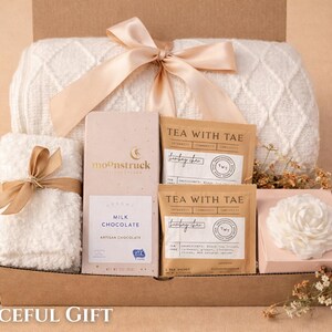 Deepest sympathy gift basket for grieving friend with high-quality comfort essentials and blanket