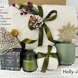 Cozy Christmas Gift Box, Holiday Care Package, Winter Self Care Basket
