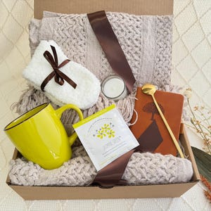 Sympathy Gift Box for Thinking Of You Gift Basket Sorry for Your Loss, Praying for You Gift Set, Hygge Gift Box With Blanket for Her