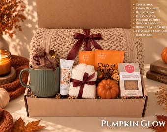 Fall Hygge Gift Box for Her, Thinking Of You, Get Well Autumn Gift Basket