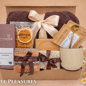 Pet memorial gift for loss of dog or cat including a cozy hug in a box and sympathy items
