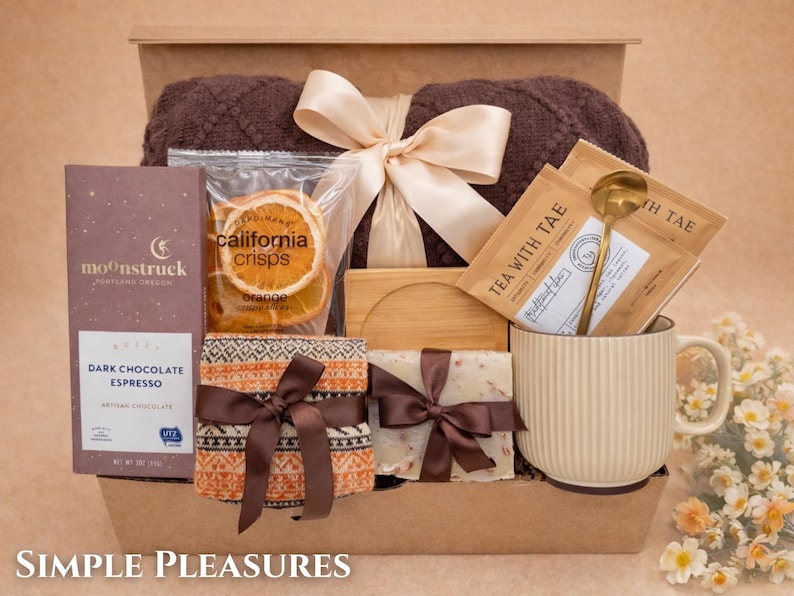 Pet memorial gift for loss of dog or cat including a cozy hug in a box and sympathy items