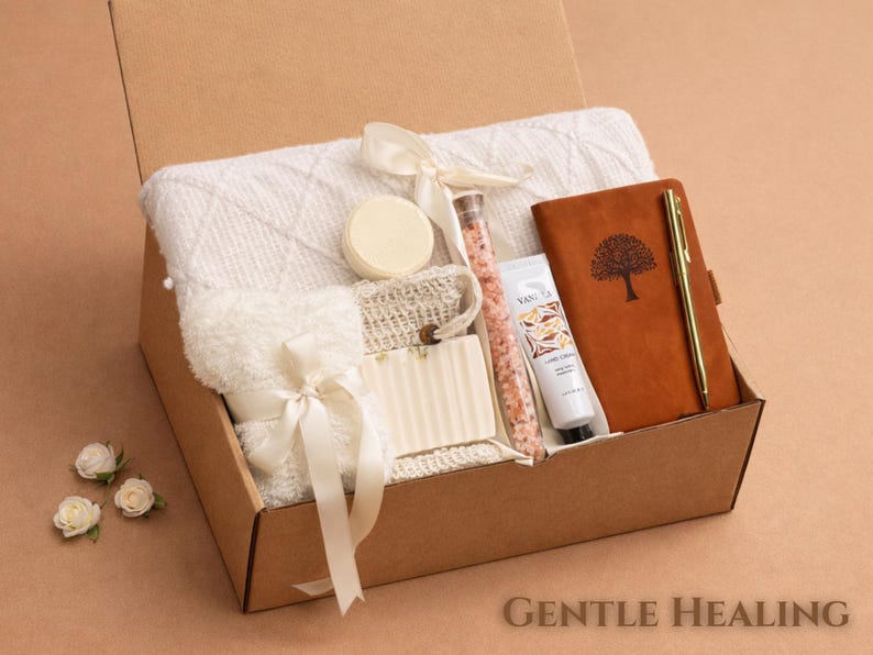 After Surgery Care Package - Get Well Soon Gift Box For Women with Blanket and Spa Essentials.
