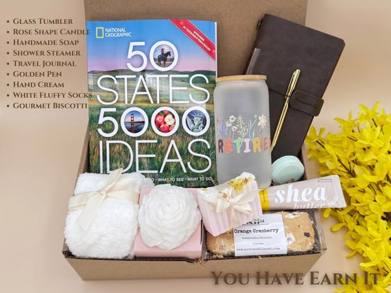 Retirement Gift Box for Women, Men, Coworker, Thank You Gifts for Mentor