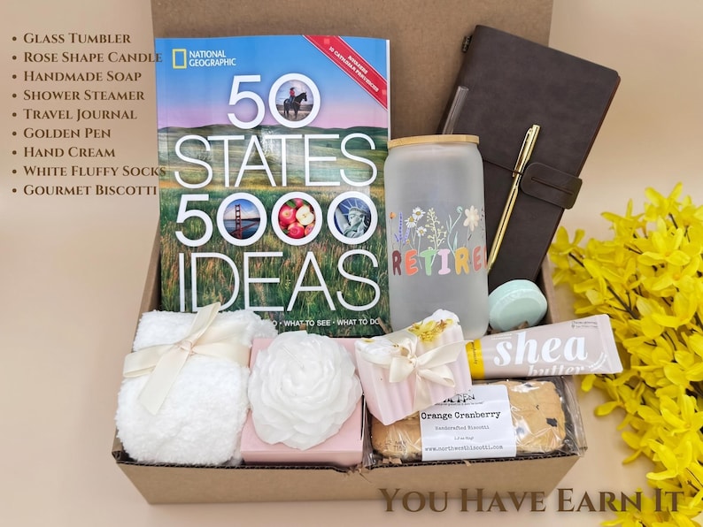 Retirement Gift Box for Women, Men, Coworker, Thank You Gifts for Mentor
