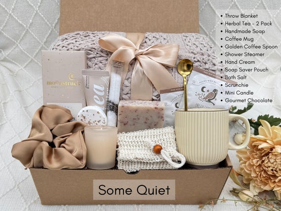 New Mom Gift Basket, Care Package for Her, Birthday Box, Mother Gift Set