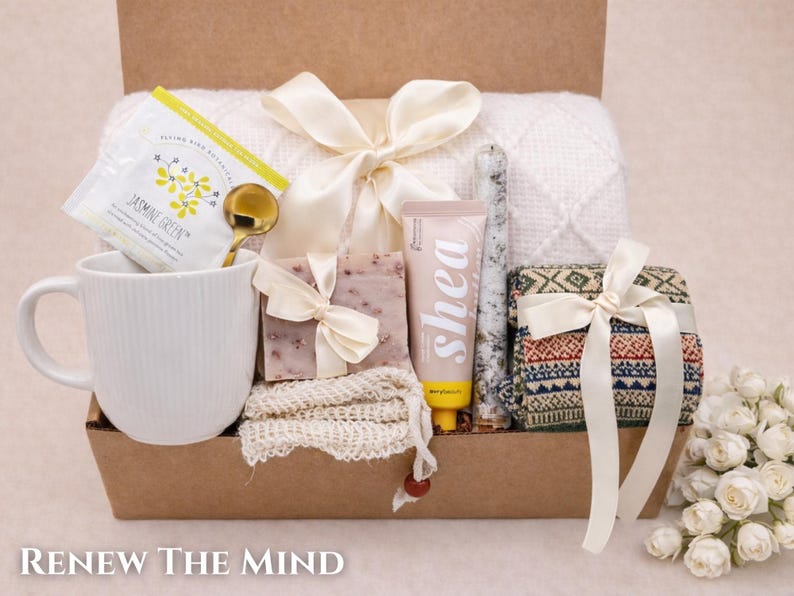Get well soon gift box for women, designed for bedrest comfort and stress relief after surgery.