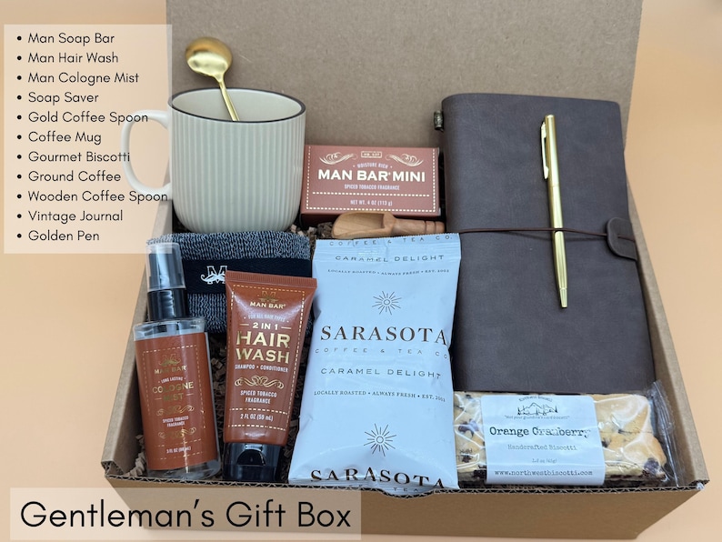 Retirement Gift Box for Women, Men, Coworker, Thank You Gifts for Mentor Gentlemans Gift Box