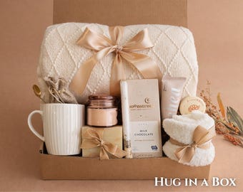 Hygge Gift Box With Blanket for Women Feel Better Soon Comfort Get Well Gift