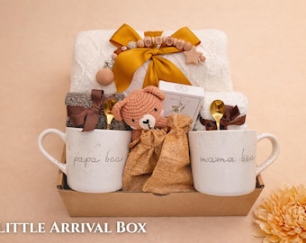 New Parents Gift Box, Deluxe New Mom & Baby Basket for Women After Birth