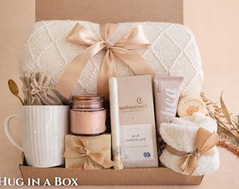 Hygge Gift Box for Women - Cozy Home Care Package with Blanket