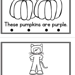 Halloween Themed Emergent Readers Kindergarten First Grade - Etsy