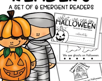 Halloween Themed Emergent Readers Kindergarten First grade