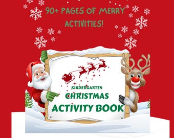 Megabundel kerstactiviteiten kleuterschool. Wiskunde en ELA, kleuren vakantiewerkboek