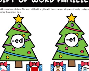 Kerst-ELA-werkboek: kleuterschool-2e leerjaar, alfabetiseren, rijmend (pdf)