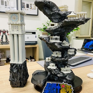 Saint Seiya Knights of the Zodiac 12 Houses with Mountain and Sundial - Clock Tower